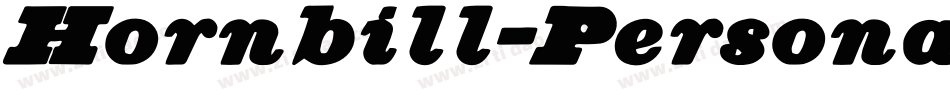 Hornbill-Personal Use BlackItalic字体转换